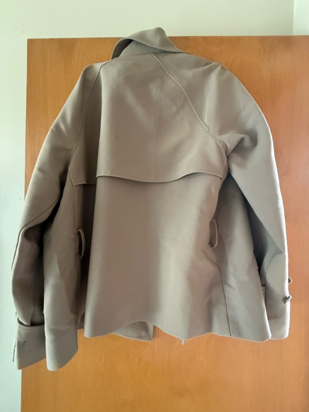 OAK + FORT Short Oversized Trench Coat - Picture 5 of 6